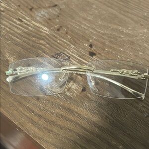 Gold Rimless Eyeglasses